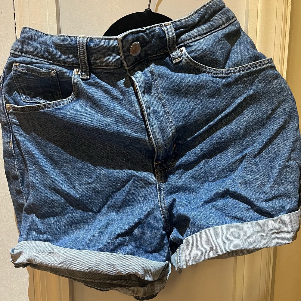 Denim, high waist, Jean shorts, h&m, worn, size 8